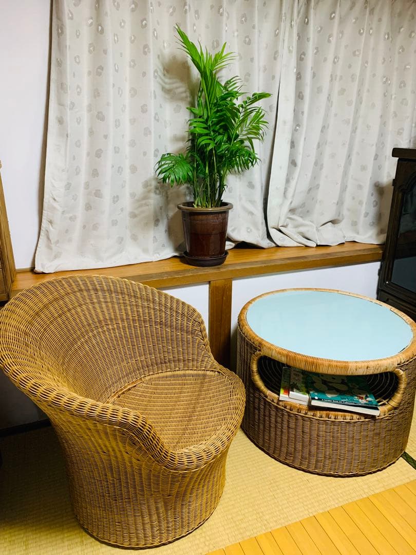 レトロ アンティーク ラタン 籐 チェア