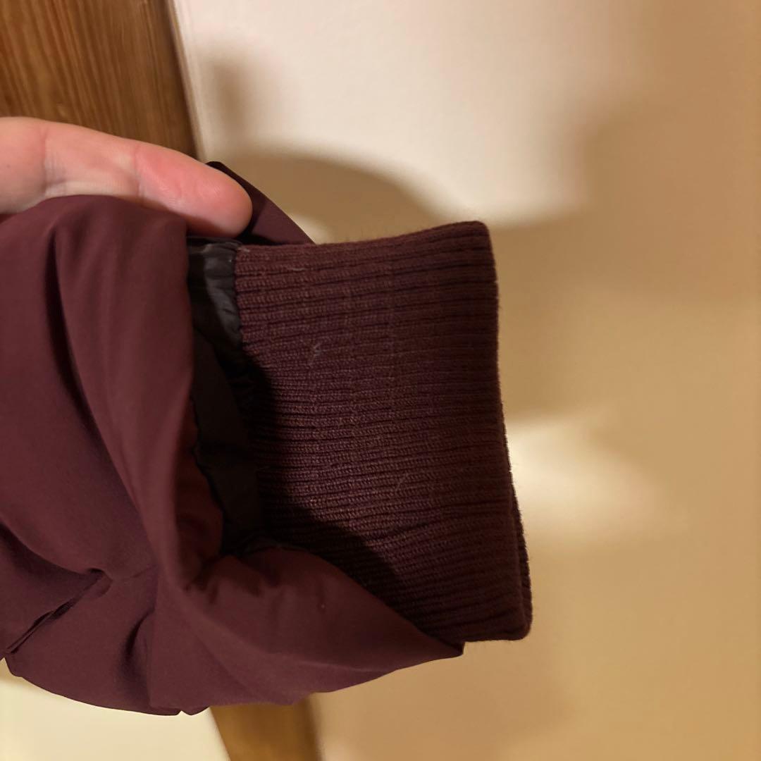 【美品】MARMOT マーモット フードダウンジャケット レディースL 赤ワイン