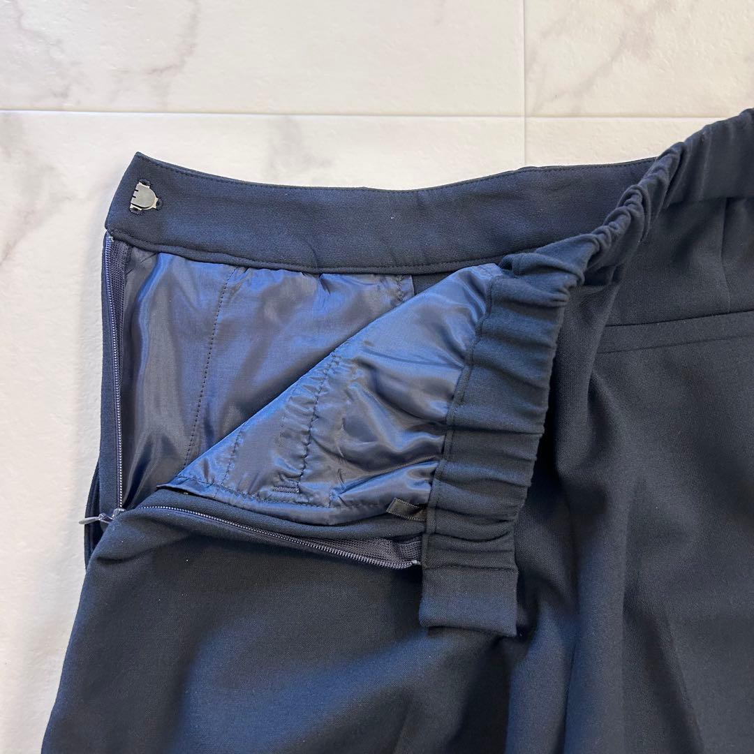 グリーンレーベルリラクシング　ダブルクロス ノーラペル ジャケットパンツ　洗える