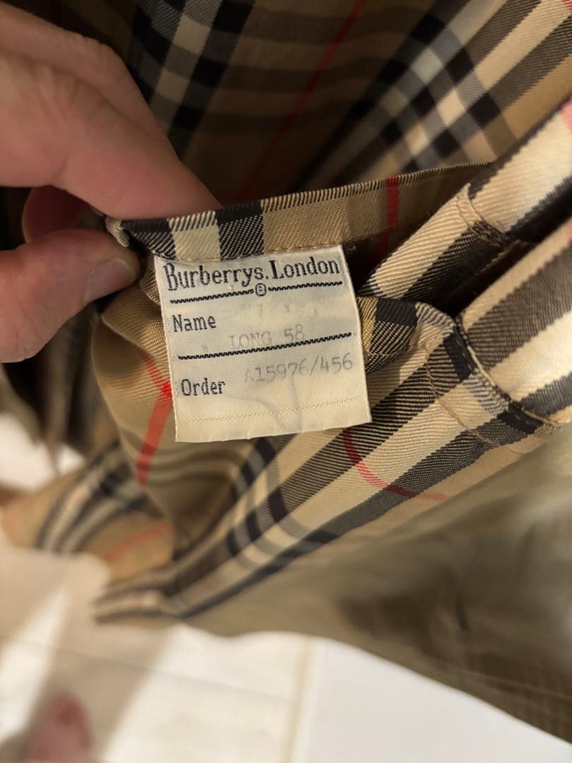 BURBERRY 一枚袖 ラグラン ステンカラー　イギリス　ビンテージ