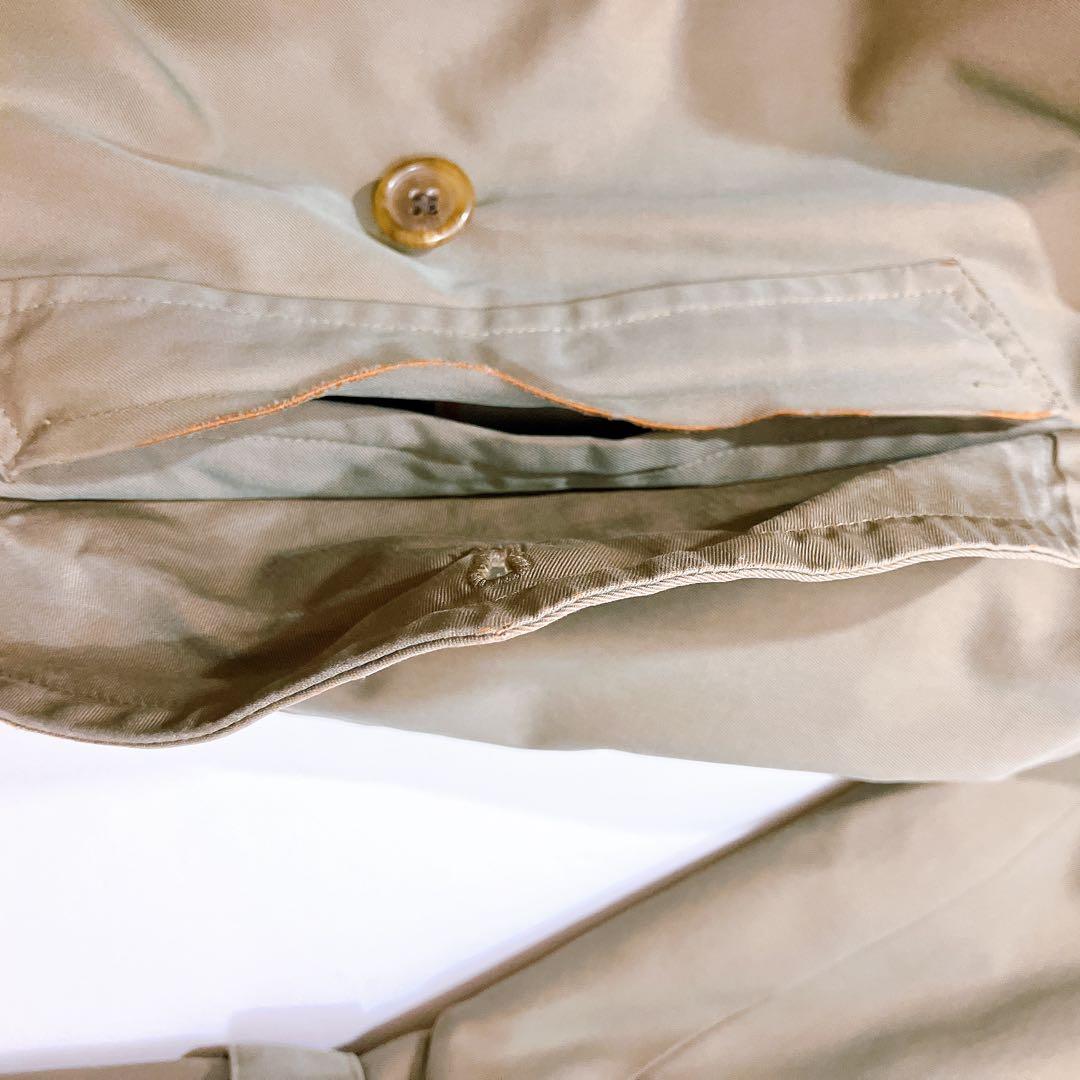 【逸品】バーバリーズ　トレンチコート　玉虫色　ヴィンテージ　ノバチェック　L相当