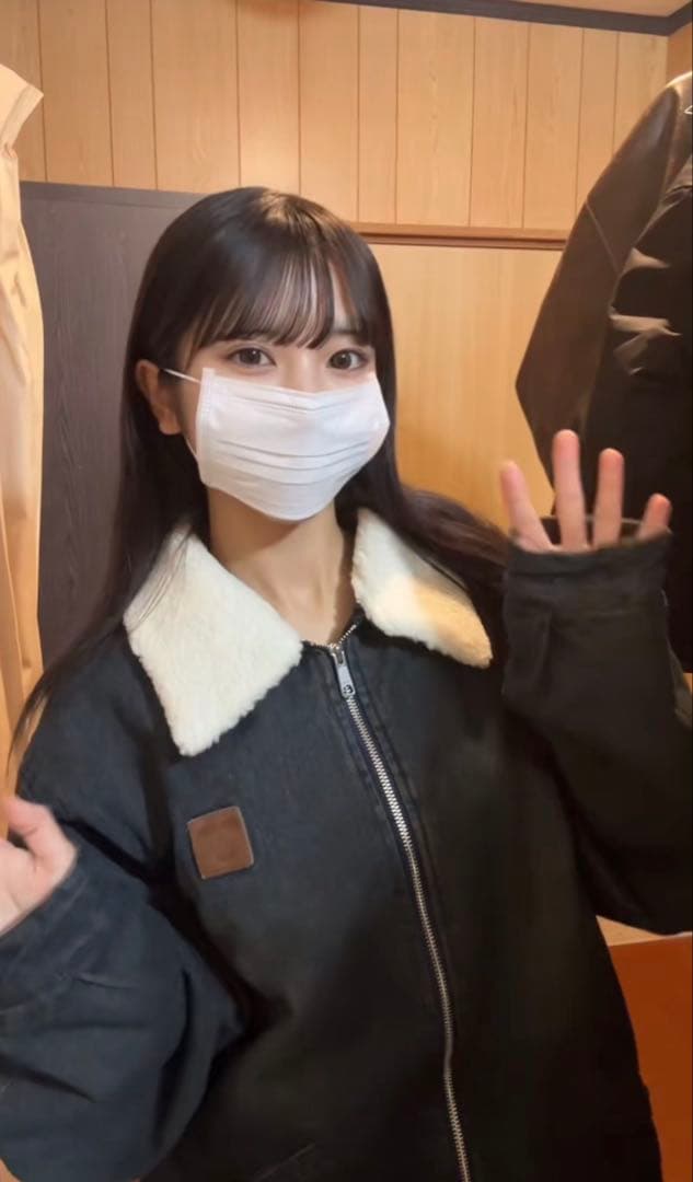 That's life Duck Boa Jacket ネイビー