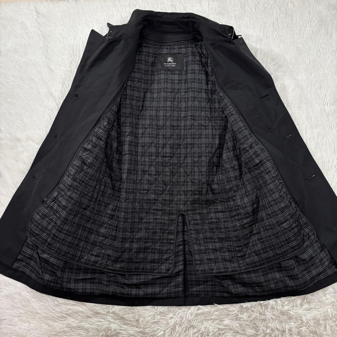 極希少 バーバリーブラックレーベル トレンチコート L ライナー付 ベルト 黒