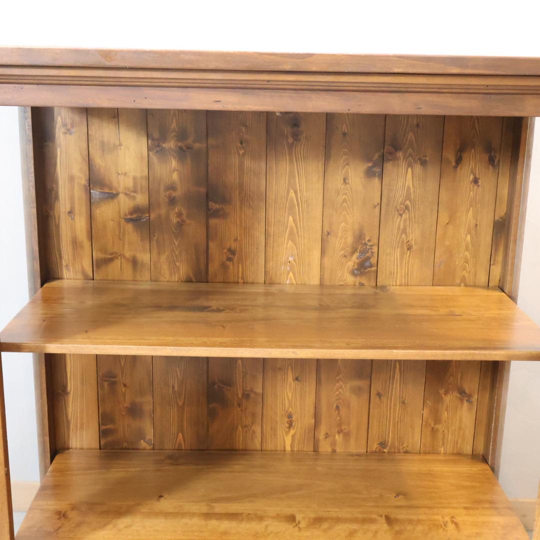 WOODEN イタリア製 パイン材 飾り棚 キュリオケース 本棚 書棚 収納棚