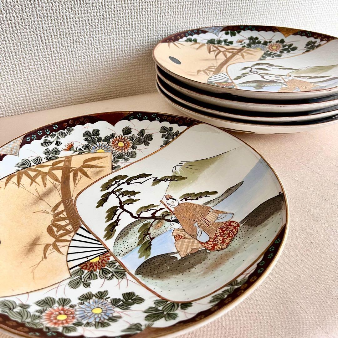 ★アンティーク　骨董品 　時代物　★九谷焼　大皿　 八寸皿　ディナー皿
