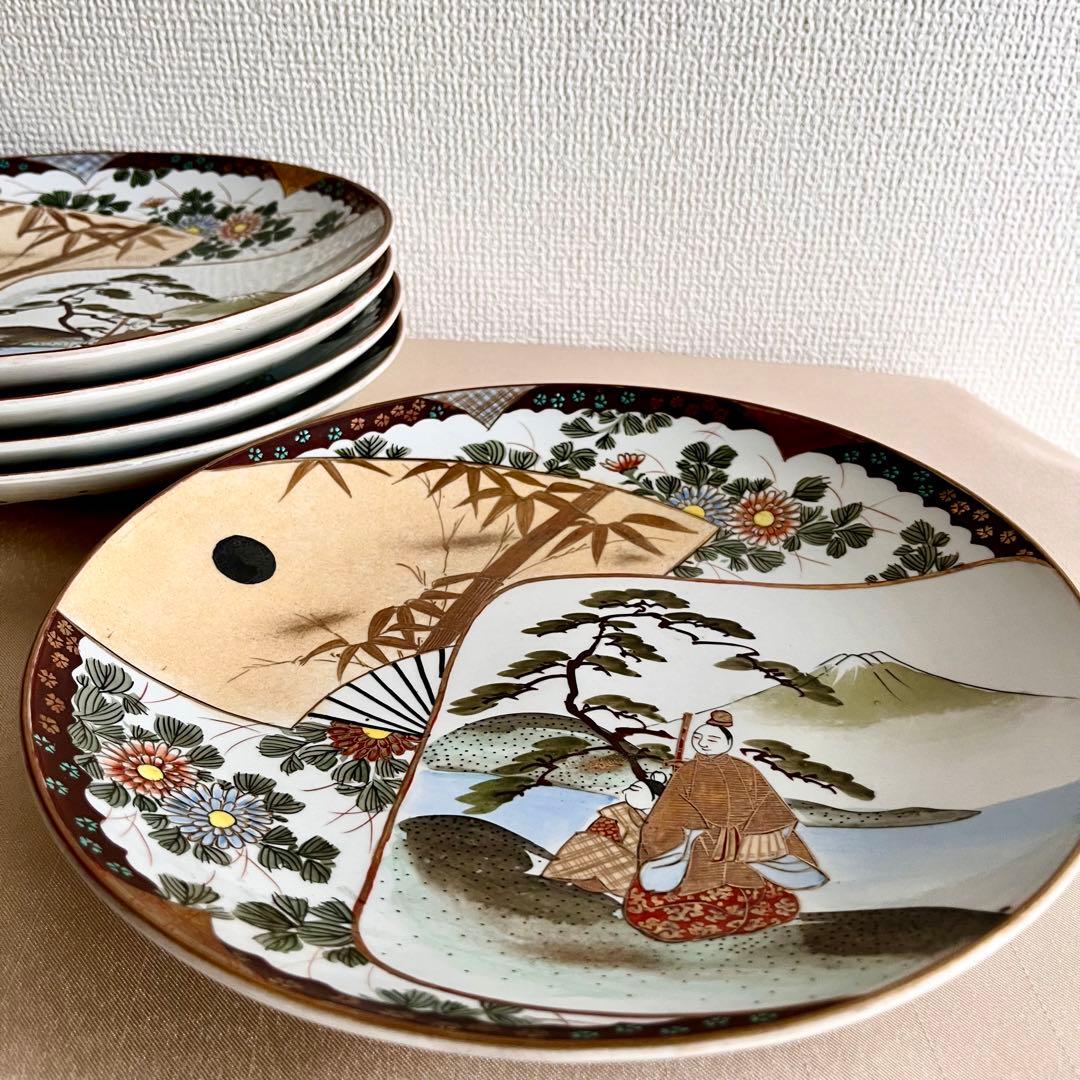 ★アンティーク　骨董品 　時代物　★九谷焼　大皿　 八寸皿　ディナー皿