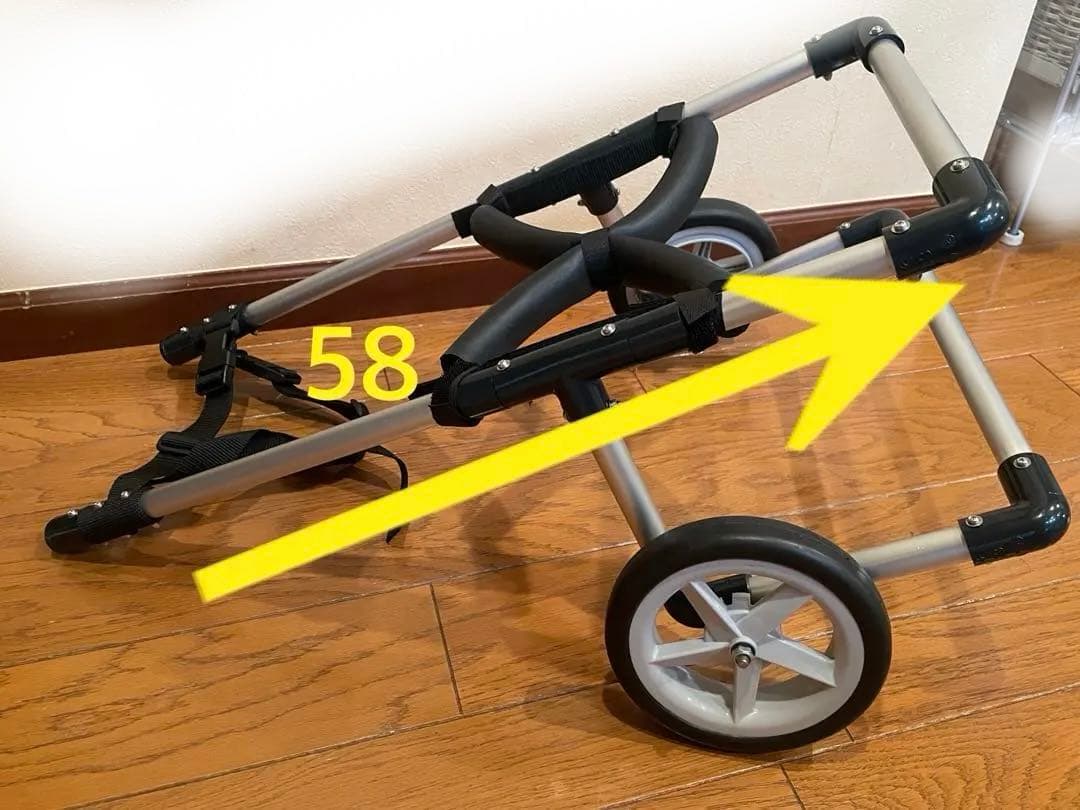 週末値下げ　中型犬用　車椅子　歩行器　　軽量アルミ製　2輪