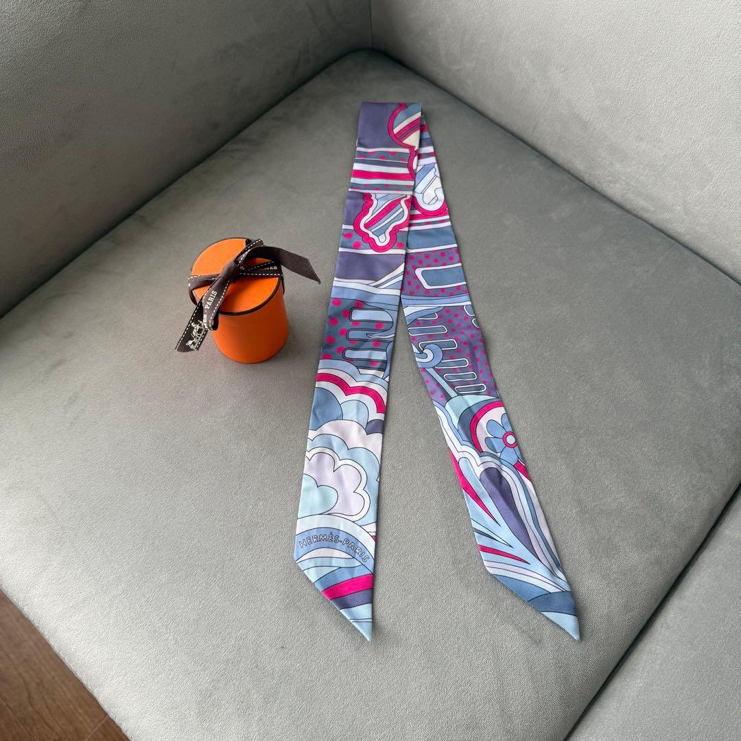 エルメス ツイリー スカーフ フォーブル レインボー シルク