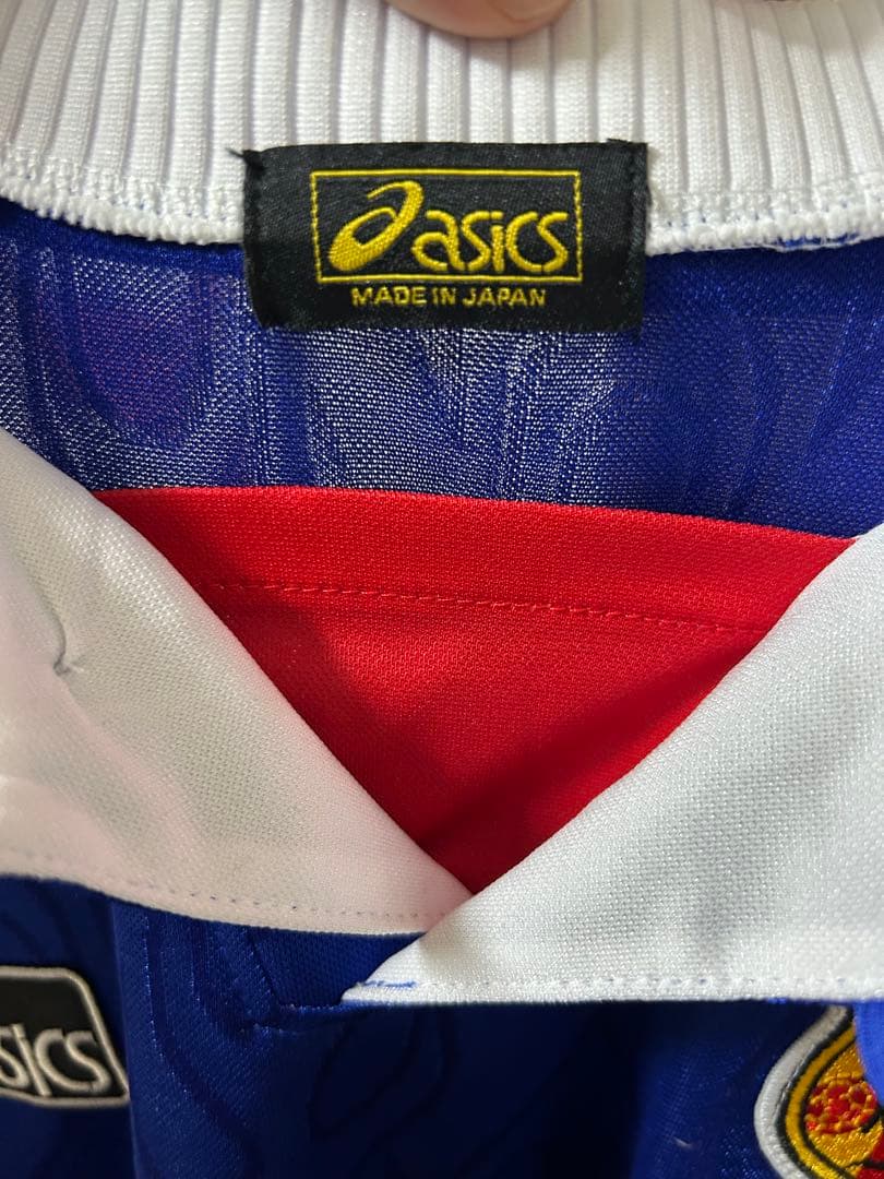 【美品】日本代表　ユニフォーム長袖　フランス　炎　カズ　1998 三浦知良