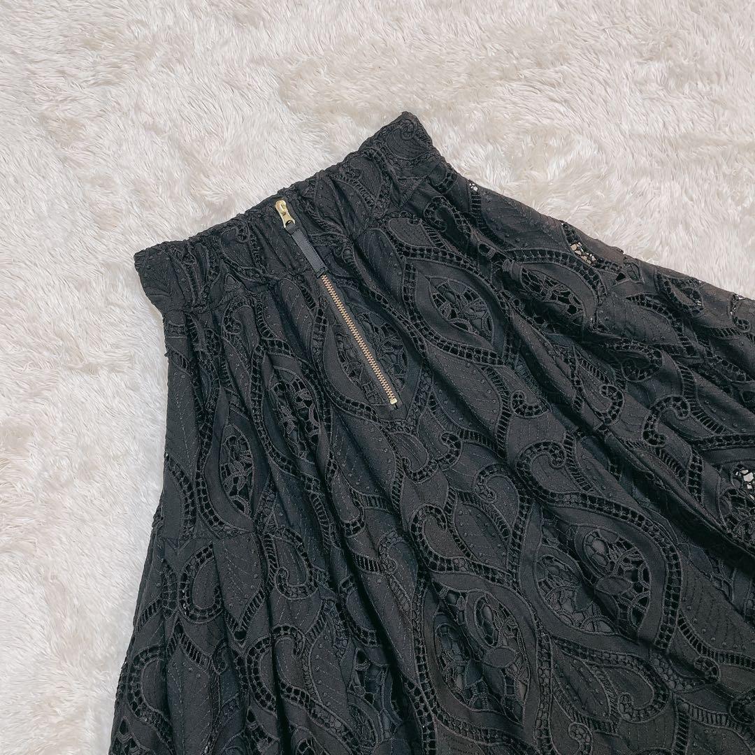 美品✨JENNE 総レース タック フレンチスカート