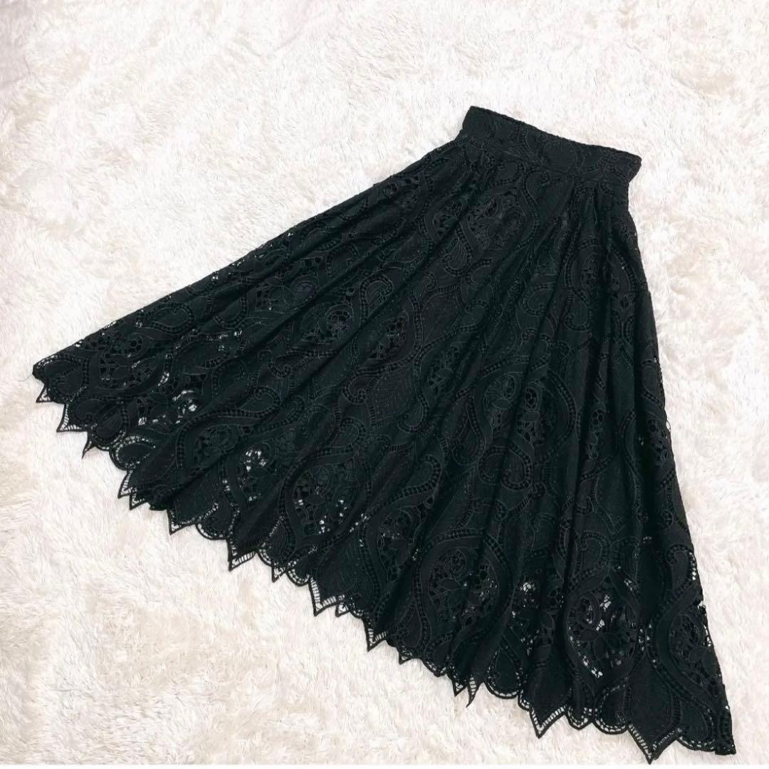 美品✨JENNE 総レース タック フレンチスカート