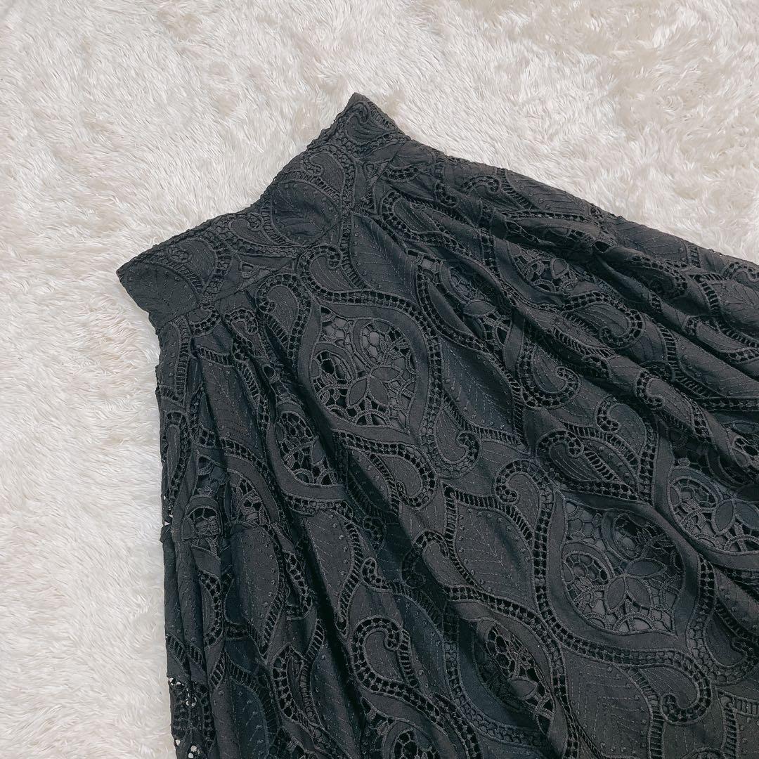 美品✨JENNE 総レース タック フレンチスカート