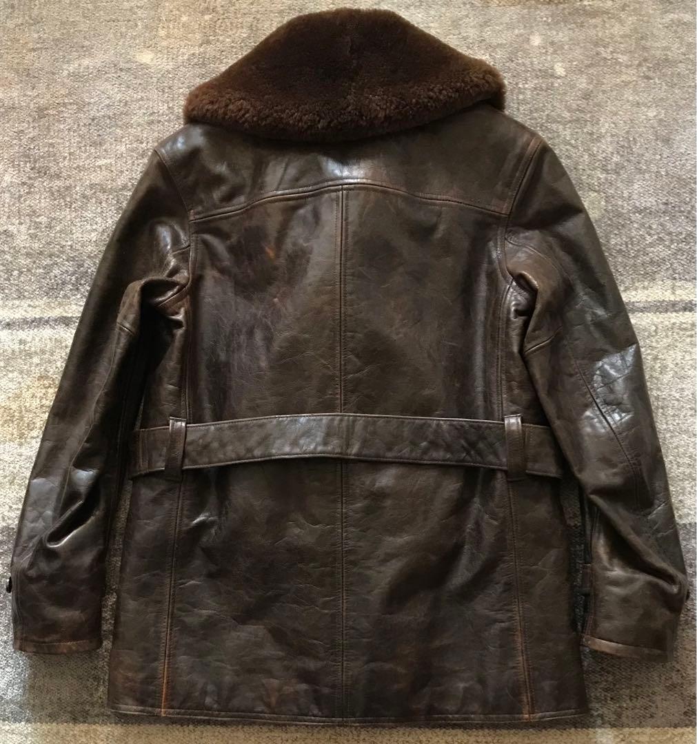 最高傑作 冬の主役服 抜群の防寒性 ラルフローレン ムートン レザーカーコート