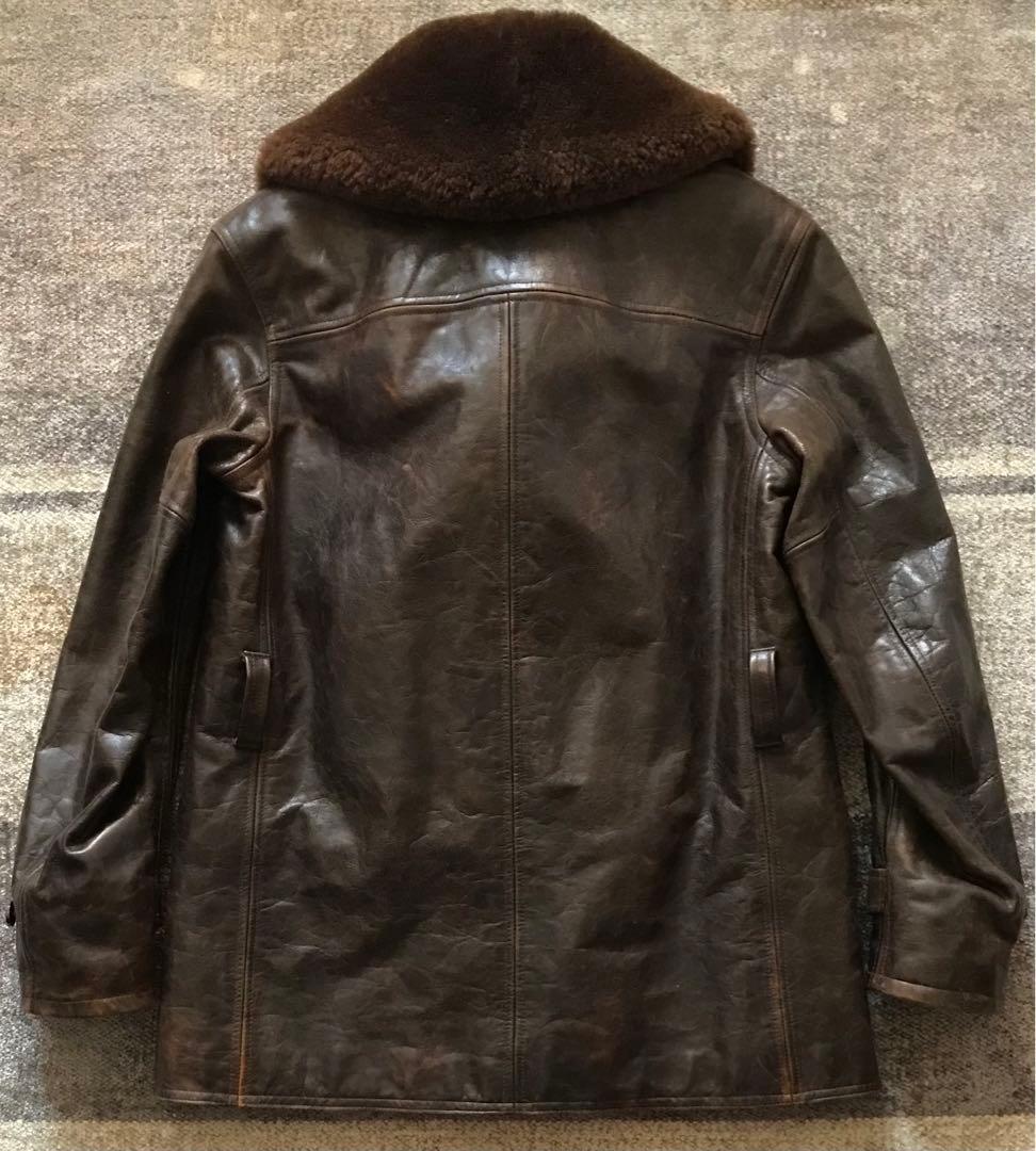 最高傑作 冬の主役服 抜群の防寒性 ラルフローレン ムートン レザーカーコート