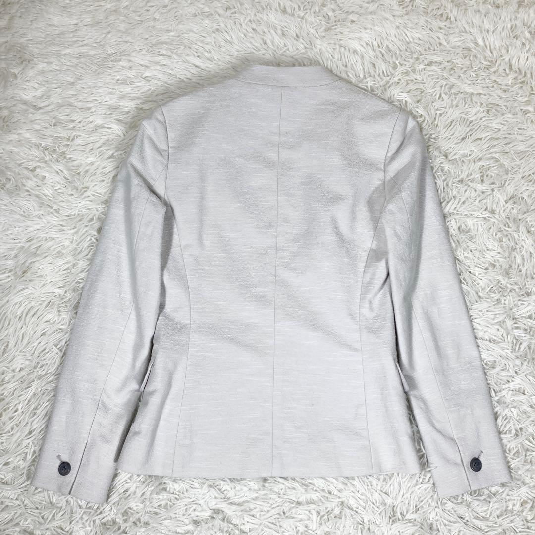 プラステ　セットアップスーツ　ウォッシャブル　スラブストレッチ　ノーカラー　XS