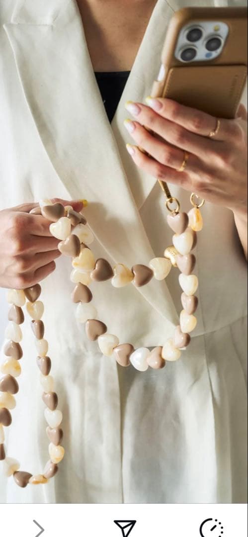 LOUVINI ハート型　ショルダーストラップ　ルヴィニ　最終価格！