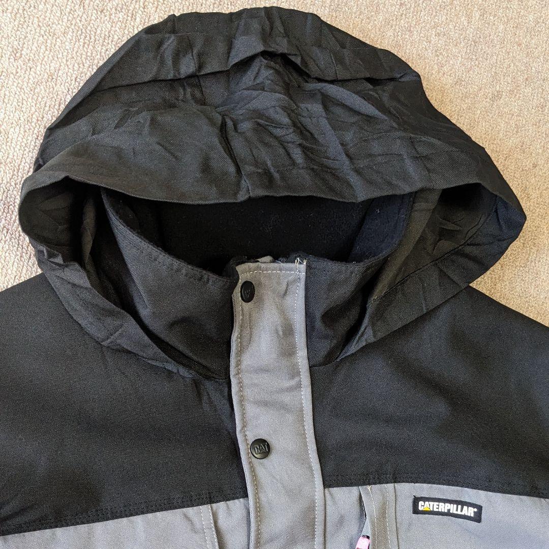 CAT 2XL 切り替え ワークジャケット 中綿キルティング ビッグサイズ 古着