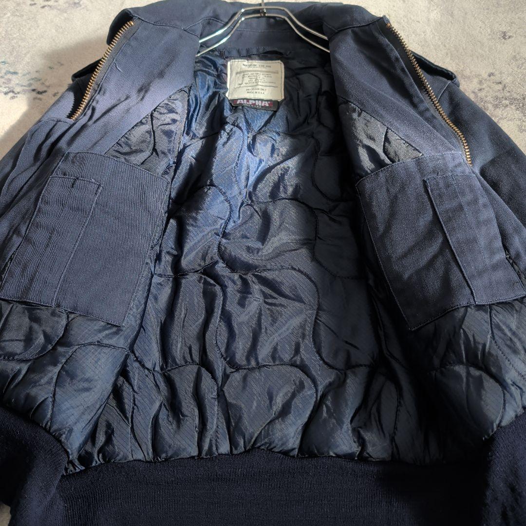 80s ALPHA アルファ セキュリティジャケット A-2 USA製 短丈