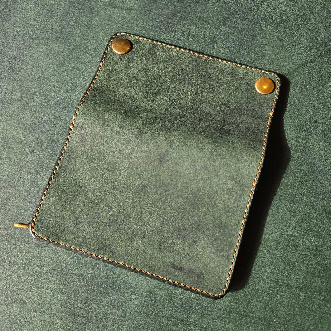 273ミドル　トラッカーウォレット イタリアンレザーTEXAS【GR&BR】