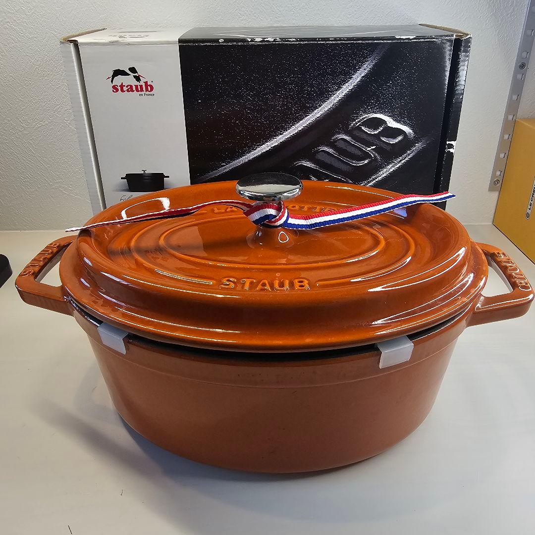 レアカラー STAUB ストウブピコ・ココット 23CM オーバル シナモン