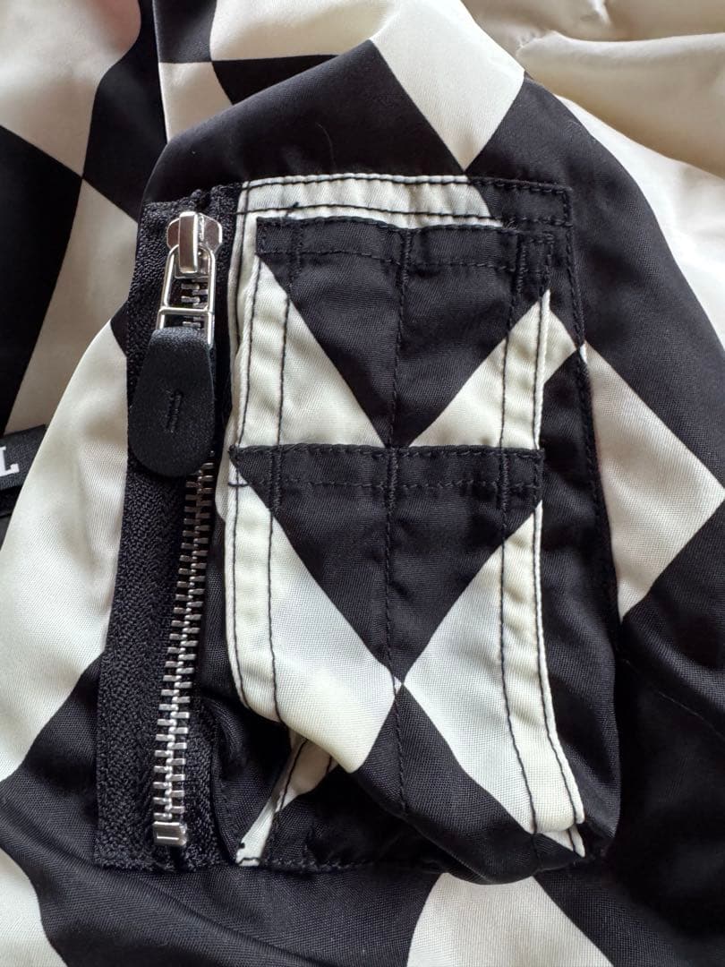 SEQUEL シークエル　MA-1 ダイヤ柄　ブラック　XL 藤原ヒロシ