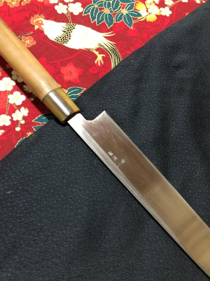 【研ぎ済み】青鋼・本鍛錬・水牛口　堺菊　柳刃包丁　刺身包丁　ナイフ　料理　釣り