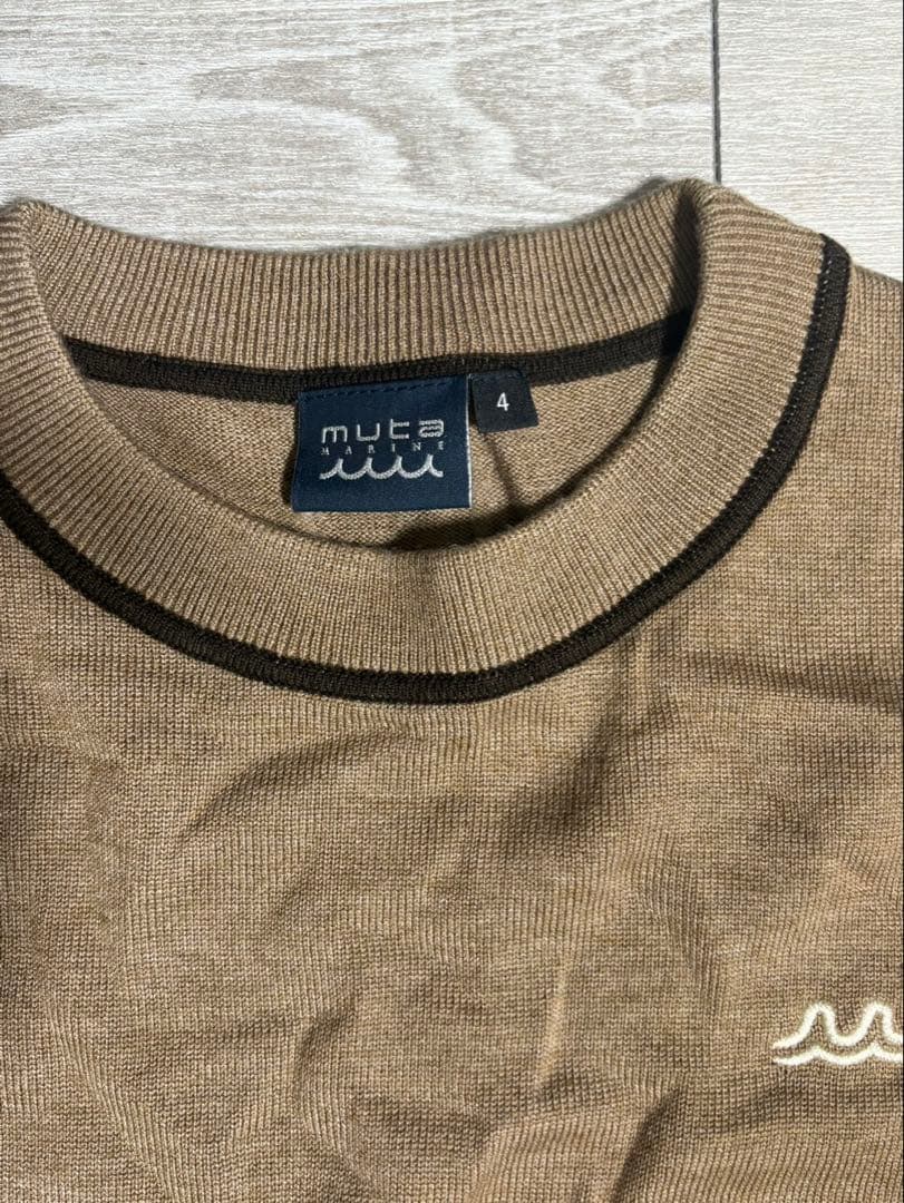 muta メンズ セーター ベージュ ゴルフ