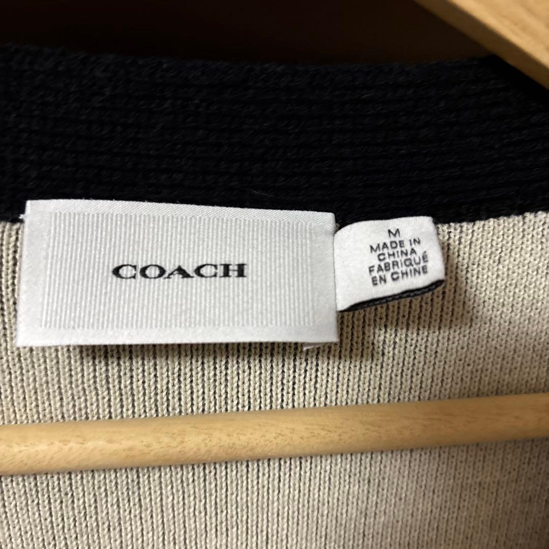 COACH カーディガン M Cロゴ付き