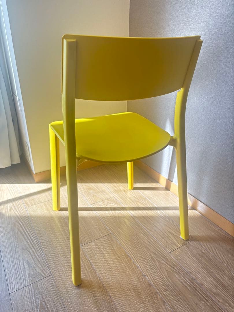 【価格見直し】IKEA JANINGE チェア イエロー 美品｜スタッキング