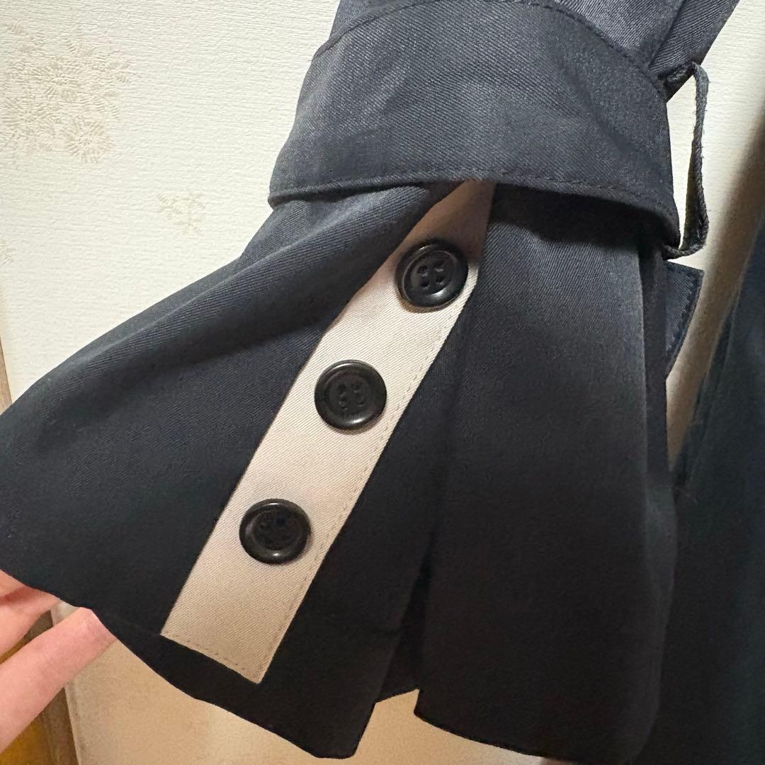 RIM.ARK ブラック トレンチコート 36