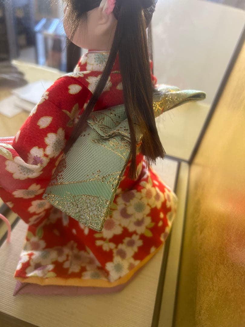 吉徳　吉徳大光　新品　ほのか 雛人形 8号　花柄　赤　浮世人形　展示品