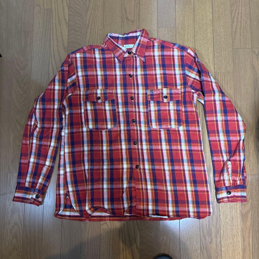 ウエアハウス DUCK DIGGER ネルシャツ 44 レッド系チェック