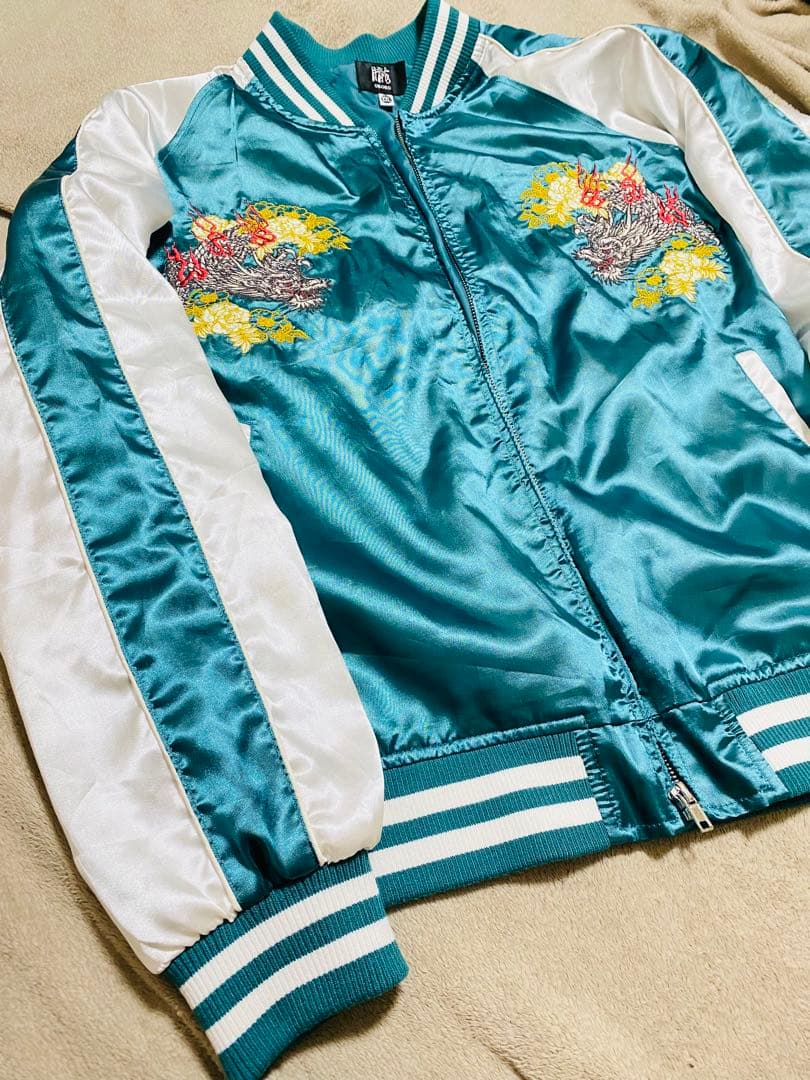 OBORO 美品 龍 日本限定 スカジャン unisex vintage サテン