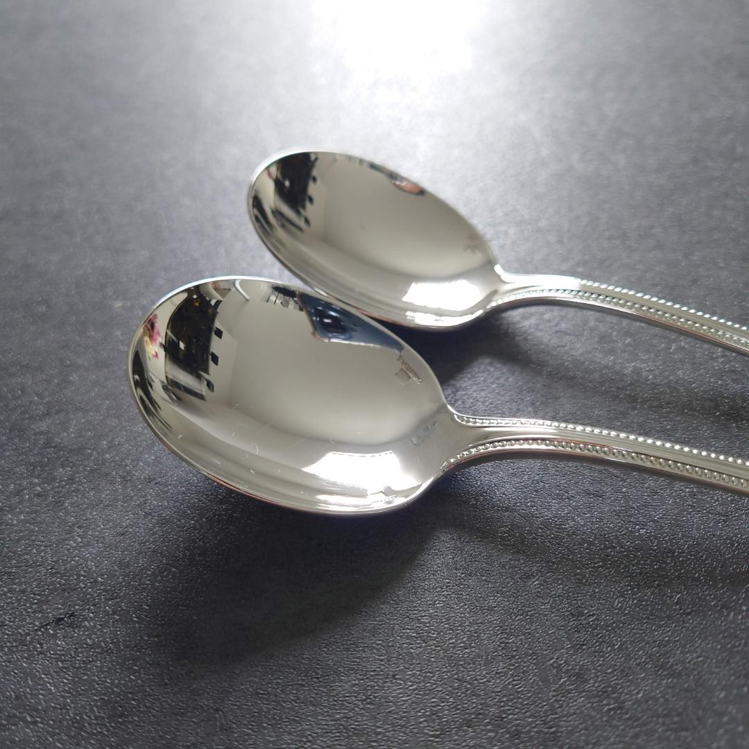 希少 美品 クリストフル パール コンソメスプーン 2点