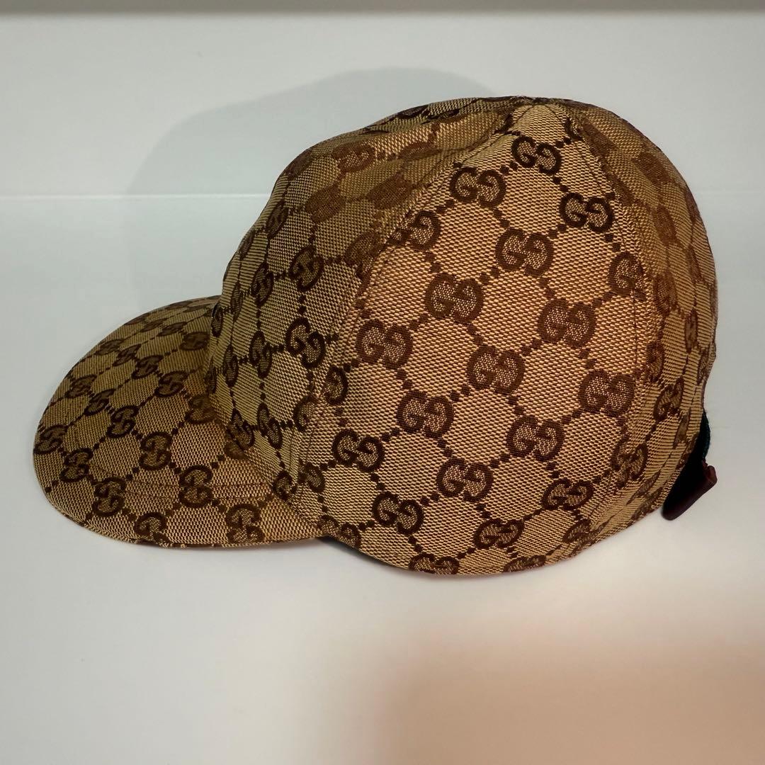 レア商品★GUCCI/GGパターン/ベージュ/Mサイズ/キャップ／オー