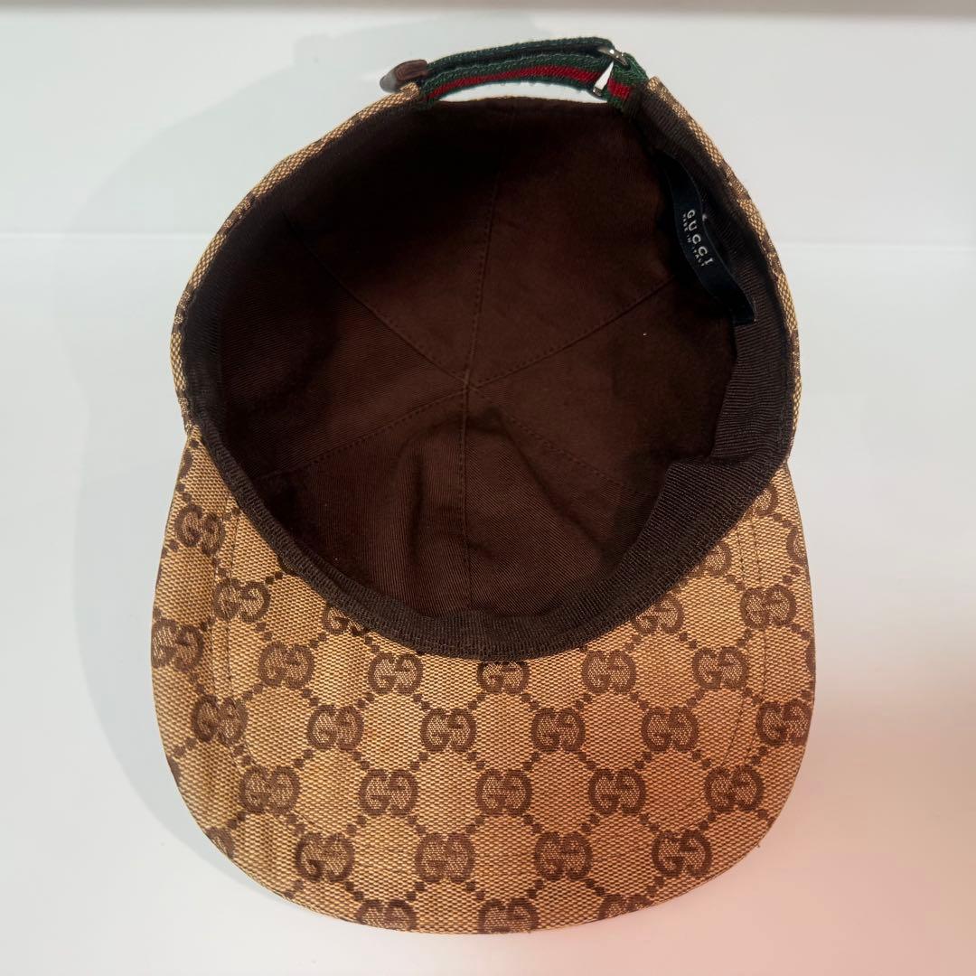 レア商品★GUCCI/GGパターン/ベージュ/Mサイズ/キャップ／オー