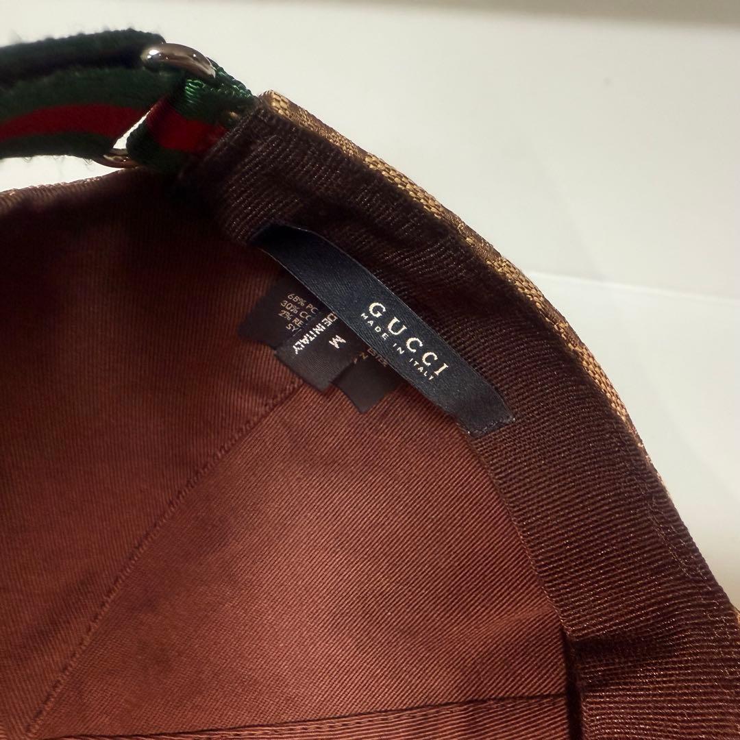 レア商品★GUCCI/GGパターン/ベージュ/Mサイズ/キャップ／オー