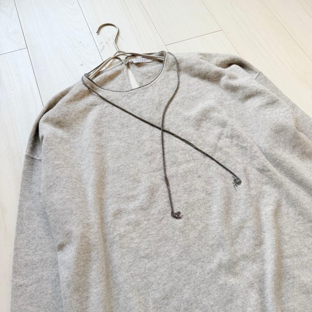 希少✨ブルネロクチネリ　カシミヤ100 モニーレ装飾 オーバーサイズ ニット