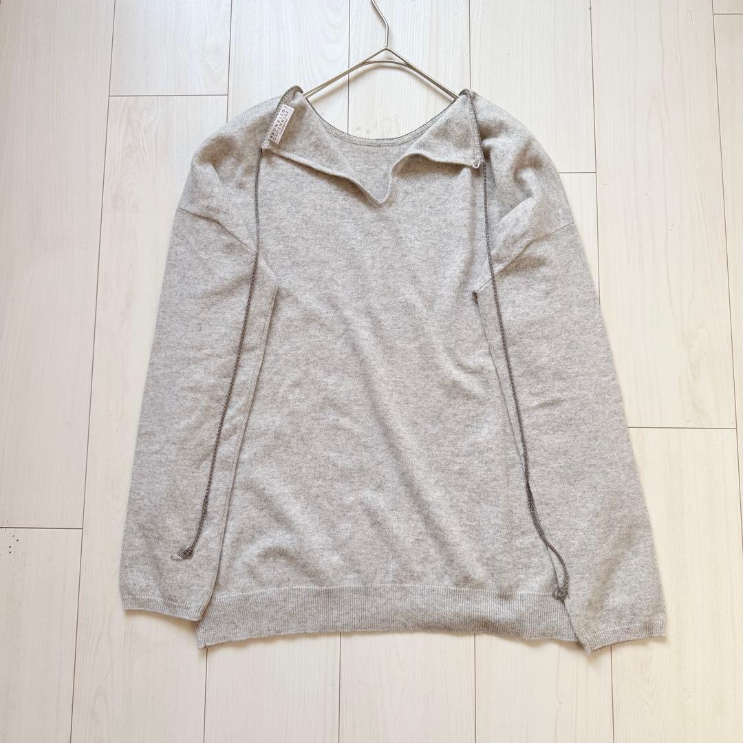 希少✨ブルネロクチネリ　カシミヤ100 モニーレ装飾 オーバーサイズ ニット