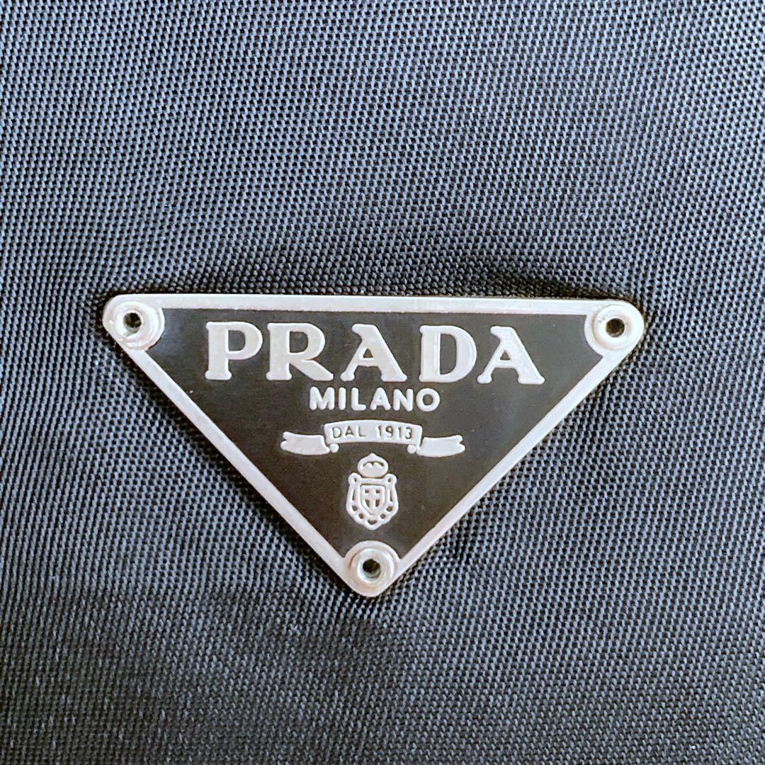 美品 PRADA プラダ 巾着 アクセサリーポーチ ナイロン ブラック