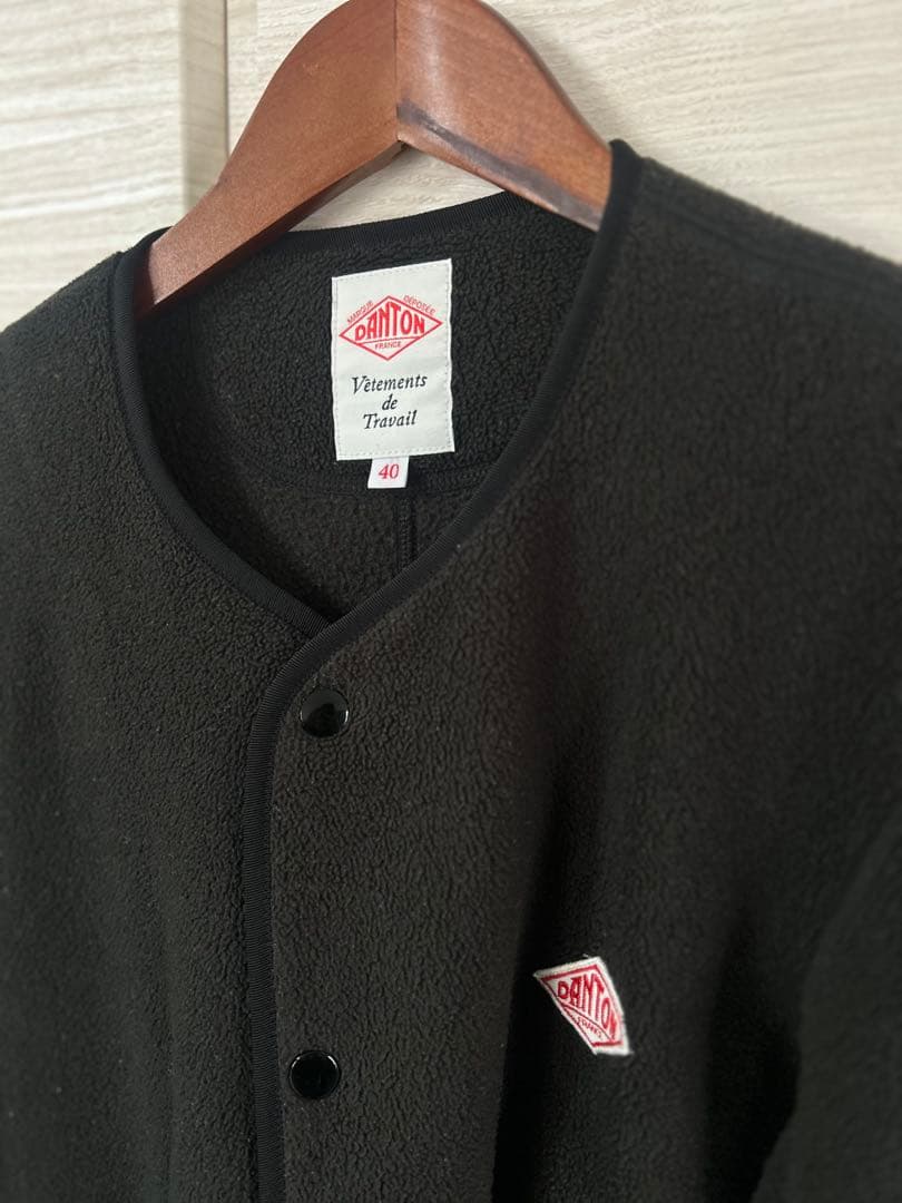 トップス DANTON FLEECE COLLARLESS JACKET