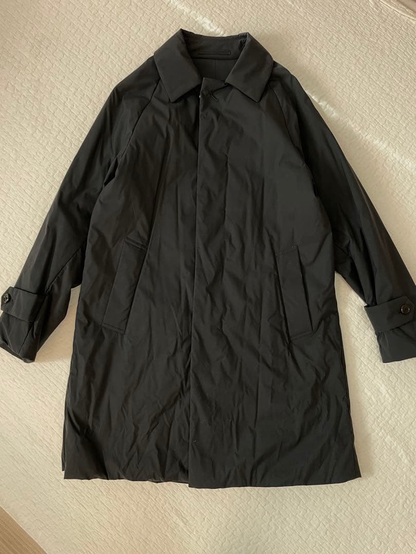 UNITED ARROWS ブラック ステンカラーコート プリマロフト機能素材