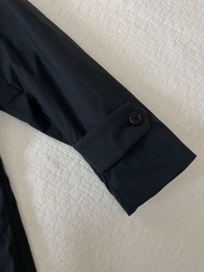UNITED ARROWS ブラック ステンカラーコート プリマロフト機能素材