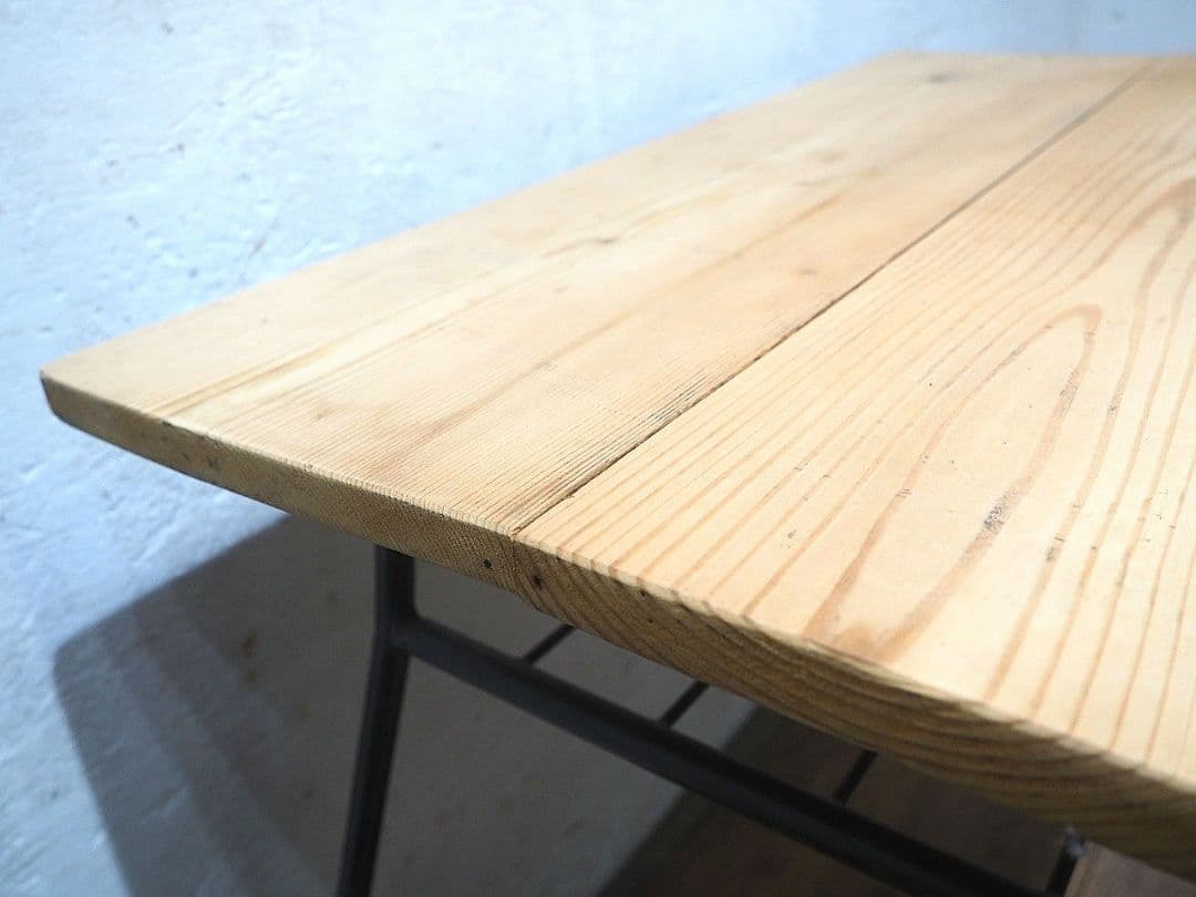 1400 ビンテージ　折りたたみ式　古い鉄脚テーブル　レトロ　展示台　工業系