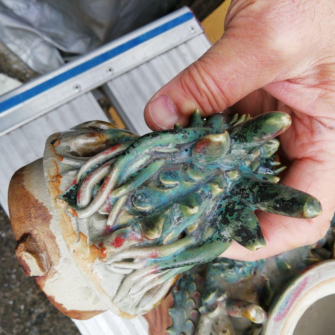 山岡徹山龍登窯香呂の陶器彫刻 装飾品、上野焼香春焼き工芸品、華道仏教、お寺、骨董