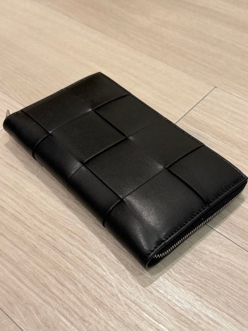【未使用級】BOTTEGA VENETA カセット 長財布 ラウンドファスナー