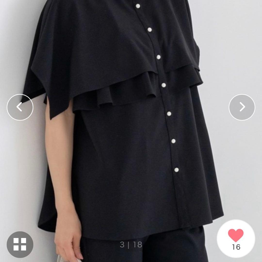 完売品　sono ダブルフリルケープブラウス　ソーノ