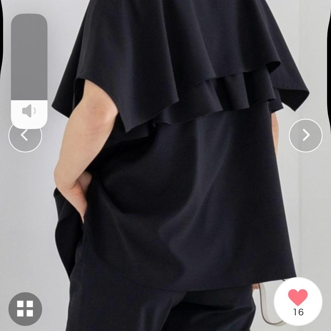 完売品　sono ダブルフリルケープブラウス　ソーノ