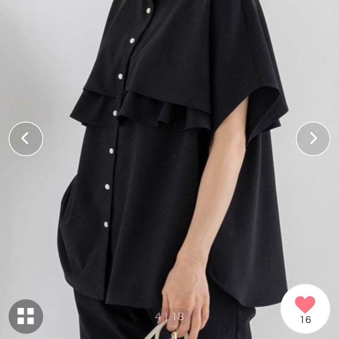 完売品　sono ダブルフリルケープブラウス　ソーノ