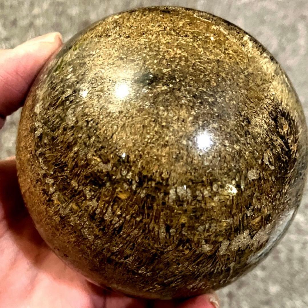 超特大　83mm ゴールドルチルクォーツ　金針水晶　パワーストーン